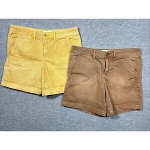 2 Chino by‎ Anthropologie Women’s Shorts Relaxed Yellow Tan Size 26